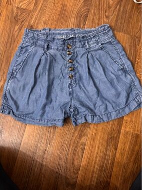 American Eagle Outfitters Blue Button-Front Women’s Shorts